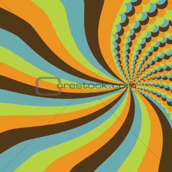 Background with stripes and circles