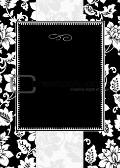 Vector Black Floral Frame