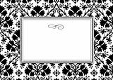 Vector White Clover Pattern and Frame