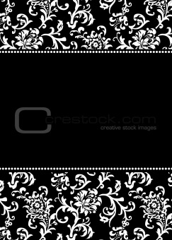 Vector Asian Pattern and Black Frame