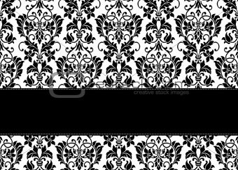 Vector Floral Ribbon Background