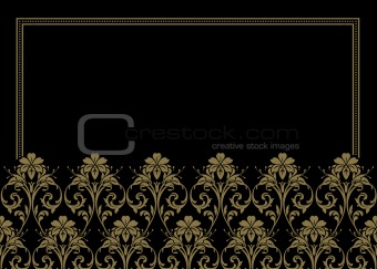 Vector Gold Floral Frame
