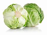 fresh green cabbage fruit isolated