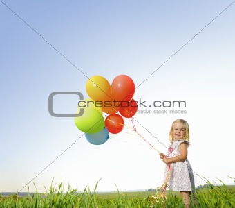Colorful balloon girl