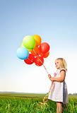 Colorful balloon girl