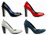 Four female high-heeled shoes