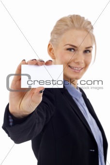  presenting business card