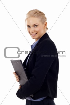 woman with clipboard