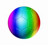 Rainbow soccer football ball