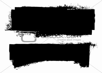 grunge black ink banner