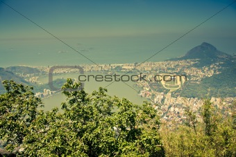 Views over Ipanema from Corcovado, Rio De Janeiro Brazil