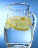 Jug of water with lemon 