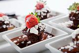 chocolate mudcake with strawberry
