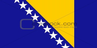 The national flag of Bosnia and Herzegovina