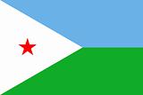 The national flag of Djibouti