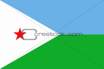 The national flag of Djibouti