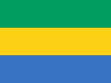 The national flag of Gabon