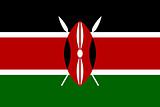 The national flag of Kenya