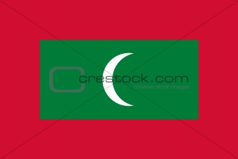 The national flag of Maldives