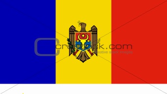 The national flag of Moldova