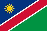 The national flag of Namibia