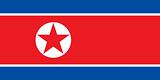The national flag of North Korea