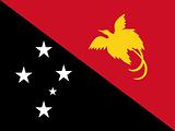 The national flag of Papua New Guinea