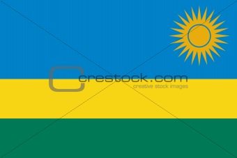 The national flag of Rwanda
