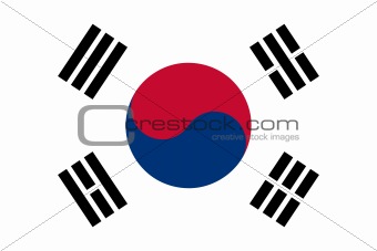 The national flag of South Korea