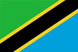 The national flag of Tanzania