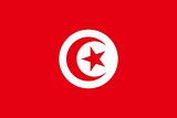 The national flag of Tunisia