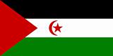 The national flag of Western Sahara