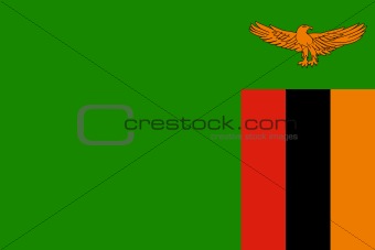 The national flag of Zambia