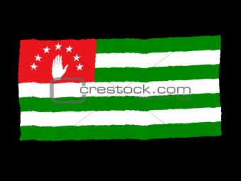 Handdrawn flag of Abkhazia
