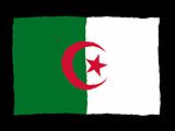 Handdrawn flag of Algeria