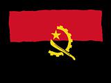 Handdrawn flag of Angola