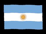 Handdrawn flag of Argentina