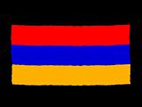 Handdrawn flag of Armenia