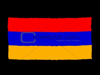 Handdrawn flag of Armenia