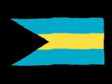 Handdrawn flag of Bahamas