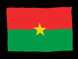 Handdrawn flag of Burkina_Faso