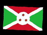 Handdrawn flag of Burundi