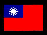 Handdrawn flag of China