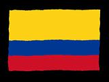 Handdrawn flag of Colombia
