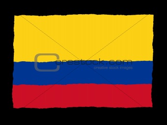Handdrawn flag of Colombia