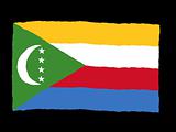 Handdrawn flag of Comoros