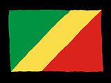 Handdrawn flag of Congo
