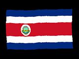 Handdrawn flag of Costa Rica