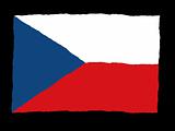 Handdrawn flag of Czech Republic