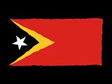 Handdrawn flag of East Timor